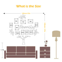 CrazyDeal Family Tree Picture Frame Collage 3D DIY Stickers with 10 Openings Photo Frame for Wall Mural Living Room Home