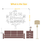 CrazyDeal Family Tree Picture Frame Collage 3D DIY Stickers with 10 Openings Photo Frame for Wall Mural Living Room Home