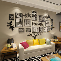 CrazyDeal Family Tree Wall Decal Picture Frame Collage 3D DIY Stickers Decorations Art for Living Room Home Decor Gallery Large
